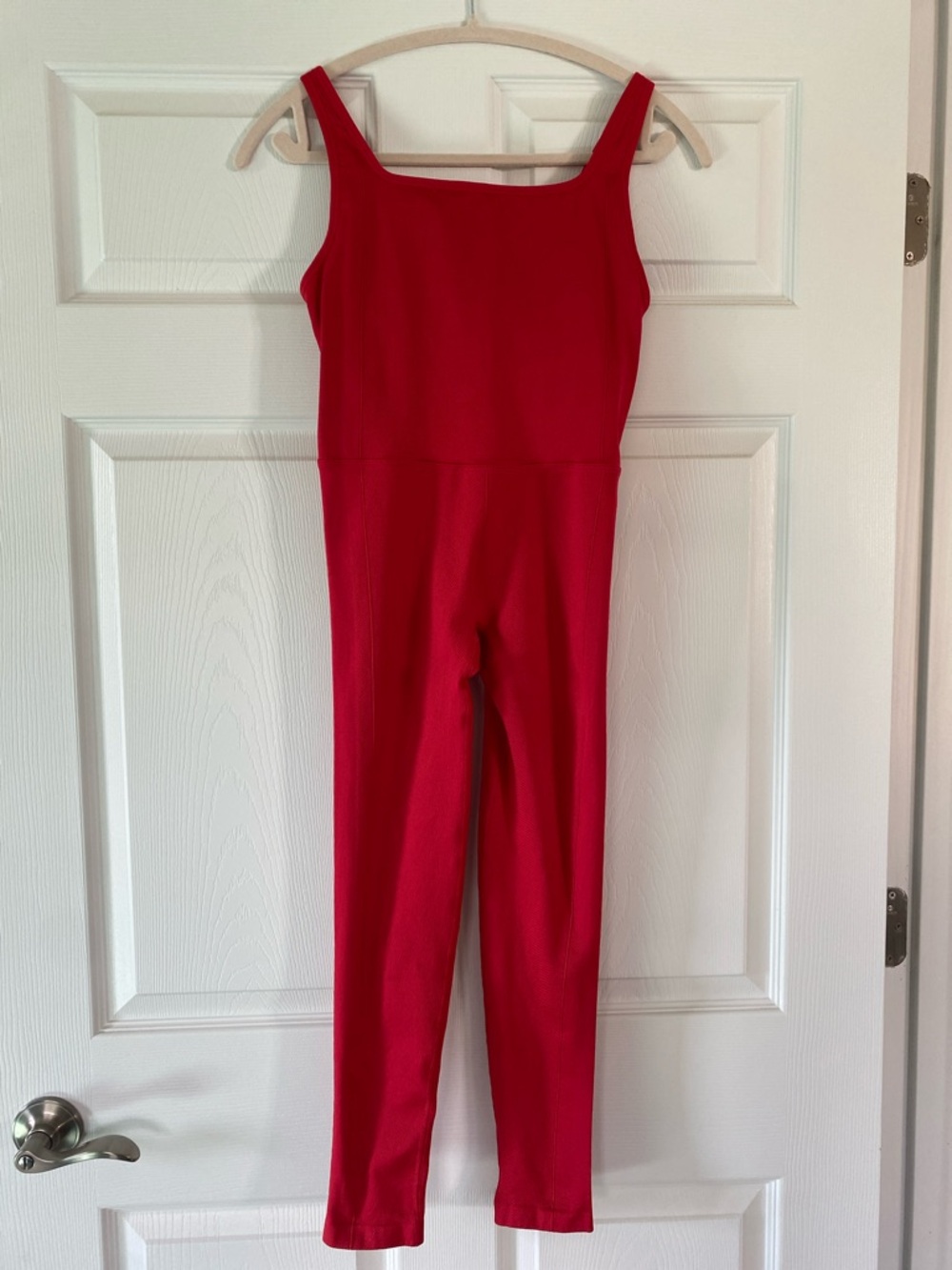 all in motion Red Sleeveless Square-Neck Jumpsuit